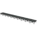 Midwest Folding TransFold 4'x40' Dual-Height Portable Stage Kit, 24"-32" High (4'x4' Units)