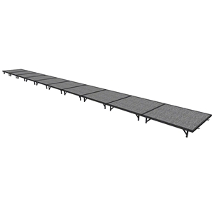 Midwest Folding 4x40 TransFold Portable Stage Kit, 8" High 4x40, 40x4, 4 x 40 staging platform, stage deck, dual height, adjustable height