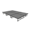 Midwest Folding TransFold 8'x12' Dual-Height Portable Stage Kit, 16"-24" High (4'x4' Units) 8x12, 12x8, 8 x 12 staging platform, stage deck, dual height, adjustable height