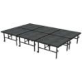Midwest Folding TransFold 8'x12' Dual-Height Portable Stage Kit, 24"-32" High (4'x4' Units)