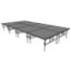 Midwest Folding TransFold 8'x16' Dual-Height Portable Stage Kit, 16"-24" High (4'x4' Units)  - MFP-TA44-8X16X1624