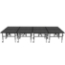 Midwest Folding TransFold 8'x16' Dual-Height Portable Stage Kit, 24"-32" High (4'x4' Units) - MFP-TA44-8X16X2432