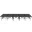 Midwest Folding TransFold 8'x20' Dual-Height Portable Stage Kit, 24"-32" High (4'x4' Units) - MFP-TA44-8X20X2432