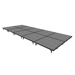 Midwest Folding 8x20 TransFold Portable Stage Kit, 8" High 8x20, 20x8, 8 x 20 staging platform, stage deck, dual height, adjustable height