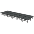Midwest Folding TransFold 8'x24' Dual-Height Portable Stage Kit, 24"-32" High (4'x4' Units)