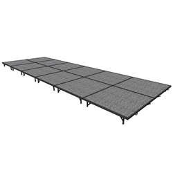 Midwest Folding 8x24 TransFold Portable Stage Kit, 8" High 8x24, 24x8, 8 x 24 staging platform, stage deck, dual height, adjustable height