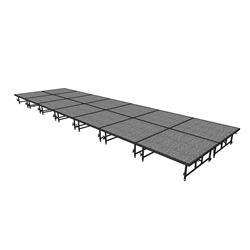 Midwest Folding 8x28 TransFold Dual-Height Portable Stage Kit, 16"-24" High 8x28, 28x8, 8 x 28 staging platform, stage deck, dual height, adjustable height