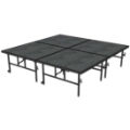 Midwest Folding TransFold 8'x8' Dual-Height Portable Stage Kit, 24"-32" High (4'x4' Units)