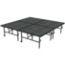 Midwest Folding TransFold 8'x8' Dual-Height Portable Stage Kit, 24"-32" High (4'x4' Units) - MFP-TA44-8X8X2432