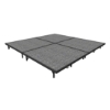 Midwest Folding TransFold 8'x8' Portable Stage Kit, 8" High (4'x4' Units) 8x8, 8x8, 8 x 8 staging platform, stage deck, dual height, adjustable height