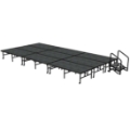 Midwest Folding TransFold 12'x24' Dual-Height Stage with Step, 24"-32H (4'x8' Units) 