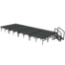 Midwest Folding TransFold 12'x32' Dual-Height Stage with Step, 24"-32H (4'x8' Units) - MFP-TA48-12X32-2432
