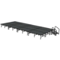 Midwest Folding TransFold 12'x32' Dual-Height Stage with Step, 24"-32H (4'x8' Units)