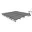 Midwest Folding TransFold 16'x16' Dual-Height Stage with Step, 16"-24H (4'x8' Units) - MFP-TA48-16X16-1624
