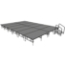 Midwest Folding TransFold 16'x24' Dual-Height Stage with Step, 16"-24H (4'x8' Units)  - MFP-TA48-16X24-1624