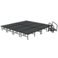 Midwest Folding TransFold 16'x16' Dual-Height Stage with Step, 24"-32H (4'x8' Units) 