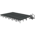 Midwest Folding TransFold 16'x24' Dual-Height Stage with Step, 24"-32H (4'x8' Units)