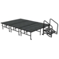 Midwest Folding TransFold 8'x12' Dual-Height Stage with Step, 24"-32H (4'x8' Units)