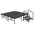 Midwest Folding TransFold 8'x8' Dual-Height Stage with Step, 24"-32H (4'x8' Units)