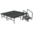 Midwest Folding TransFold 8'x8' Dual-Height Stage with Step, 24"-32H (4'x8' Units) - MFP-TA48-8X8-2432