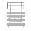 Midwest Folding TFB48-4 TransFold Back Guard Rail for 4-Tier 48" Standing Choral Riser portable staging, midwest folding, transfold, guard rail, 46x42, 4 foot guard rail, rear rail, back guard rail, choral riser, chorus riser, choral riser guard rail