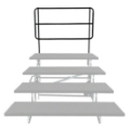 Midwest Folding TransFold Back Guard Rail for 4-Tier 72" Reverse Tapered Standing Choral Riser