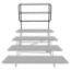 Midwest Folding TransFold Back Guard Rail for 4-Tier 72" Reverse Tapered Standing Choral Riser - MFP-TFSB72-4
