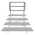 Midwest Folding TransFold Back Guard Rail for 4-Tier 72" Reverse Tapered Standing Choral Riser
