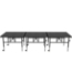 Midwest Folding TransFold 4'x12' Dual-Height Portable Stage Kit, 24"-32" High (4'x4' Units) - MFP-TA44-4X12X2432
