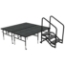 Midwest Folding TransFold 8'x8' Dual-Height Stage with Step, 24"-32H (4'x8' Units) - MFP-TA48-8X8-2432
