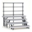 National Public Seating TransPort 4-Level Tapered Choral Riser and Guard Rail Bundle - TPR72BUN4