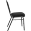 National Public Seating 9260-BT Premium Fabric Stack Chair, Ebony Black/Black Sandtex (side view)