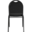National Public Seating 9260-BT Premium Fabric Stack Chair, Ebony Black/Black Sandtex (rear view)