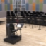 NPS CS Conductor's Stand shown with the Conductor's Podium and Conductor's Chair a classroom setting