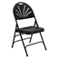 National Public Seating 1110 Deluxe Fan Back Folding Chair, Black (Pack of 4) - NPS-1110