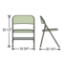 National Public Seating 1202 Vinyl Premium Folding Chair, Grey (4-pack) - NPS-1202