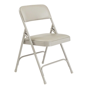 National Public Seating 1202 Vinyl Premium Folding Chair, Grey (Pack of 4) folding chairs, 1200 series, padded chairs, upholstered folding chair