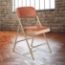 National Public Seating 1203 Vinyl Premium Folding Chair, Honey Brown/Beige (4-pack) - NPS-1203