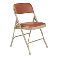 National Public Seating 1203 Vinyl Premium Folding Chair, Honey Brown/Beige (Pack of 4)
