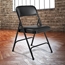 National Public Seating 1210 Vinyl Premium Folding Chair, Caviar Black - NPS-1210