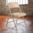 National Public Seating 1301 Premium Vinyl Upholstered Folding Chair, French Beige (4-pack) - NPS-1301
