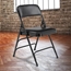 National Public Seating 1310 Vinyl Upholstered Premium Folding Chair, Caviar Black (Pack of 4) - NPS-1310