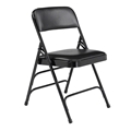National Public Seating 1310 Vinyl Upholstered Premium Folding Chair, Caviar Black