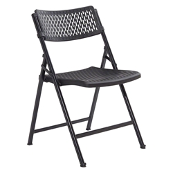 National Public Seating 1410 Airflex Premium Polypropylene Folding Chair, Black (Pack of 4) folding chairs, 1400 series, plastic chairs, folding chair, polypropylene folding chair, airflex, airflex design
