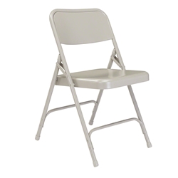 National Public Seating 202 Premium All-Steel Folding Chair, Grey (Pack of 4) folding chairs, 200 series, nps, gray