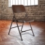 National Public Seating 203 Premium All-Steel Double-Hinge Folding Chair, Brown (4-pack) - NPS-203