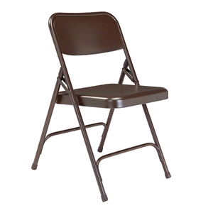 National Public Seating 203 Premium All-Steel Folding Chair, Brown (Pack of 4) folding chairs, 200 series, nps