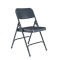 National Public Seating 204 Premium All-Steel Folding Chair, Char-Blue