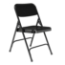 National Public Seating 210 Premium All-Steel Double-Hinge Folding Chair, Black (4-pack) - NPS-210