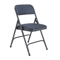 National Public Seating 2204 Fabric Premium Folding Chair, Imperial Blue/Char-Blue (Pack of 4)